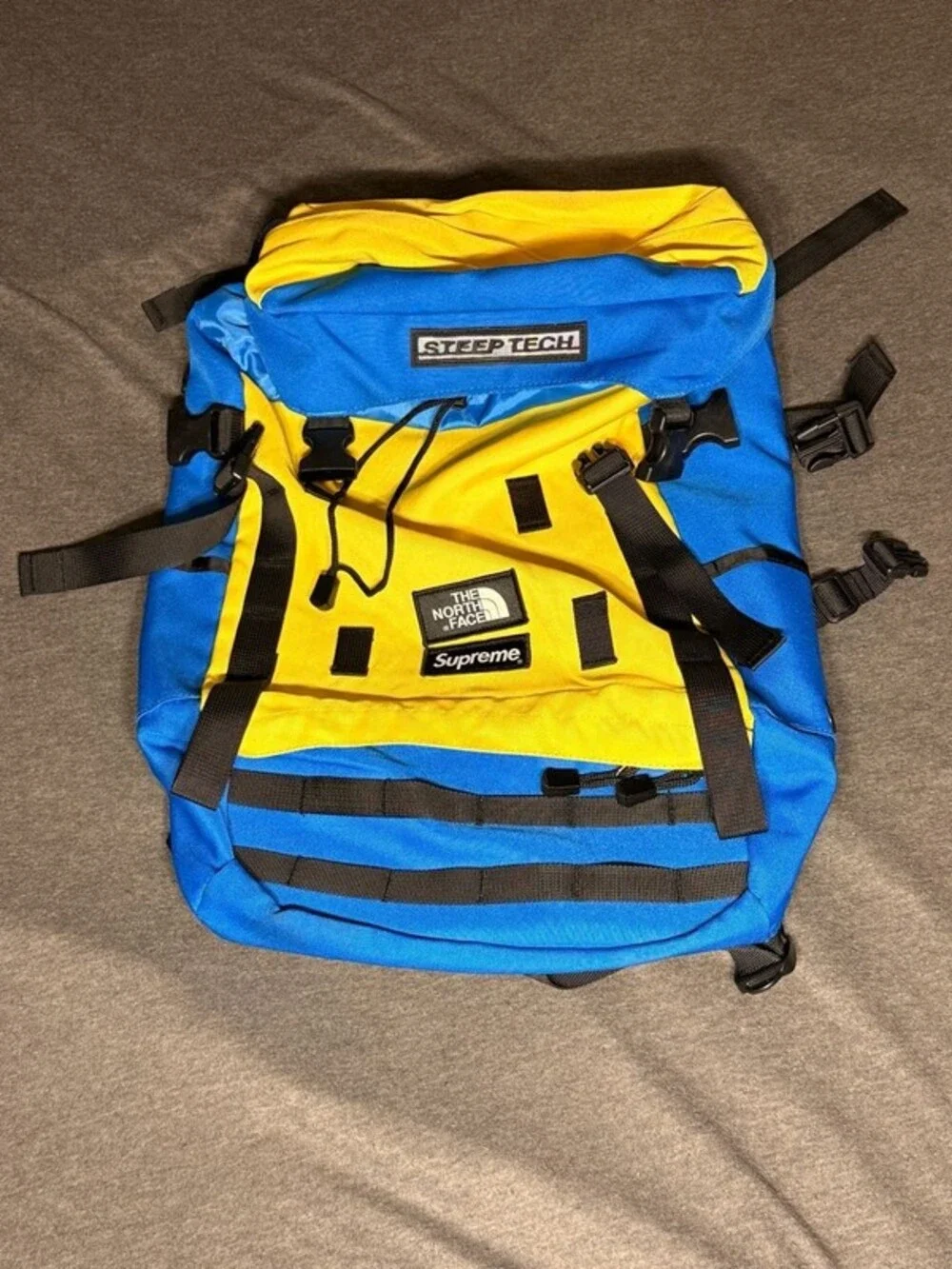 Supreme x The North Face SS16 Steep Tech Backpack in Royal/Yellow